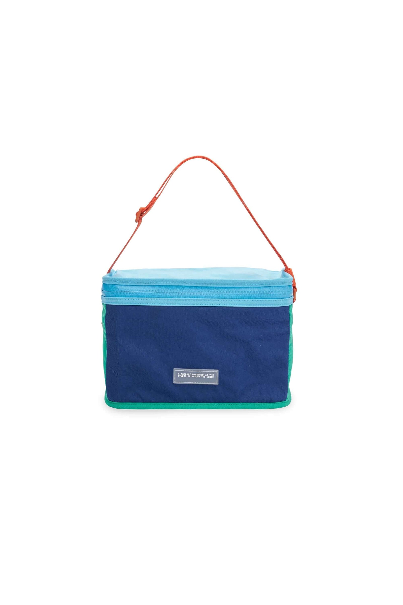 Chambray Blue & Orange Contrast Storage Bags